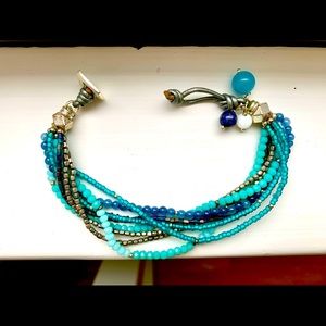 Nakamol beaded bracelet in aqua